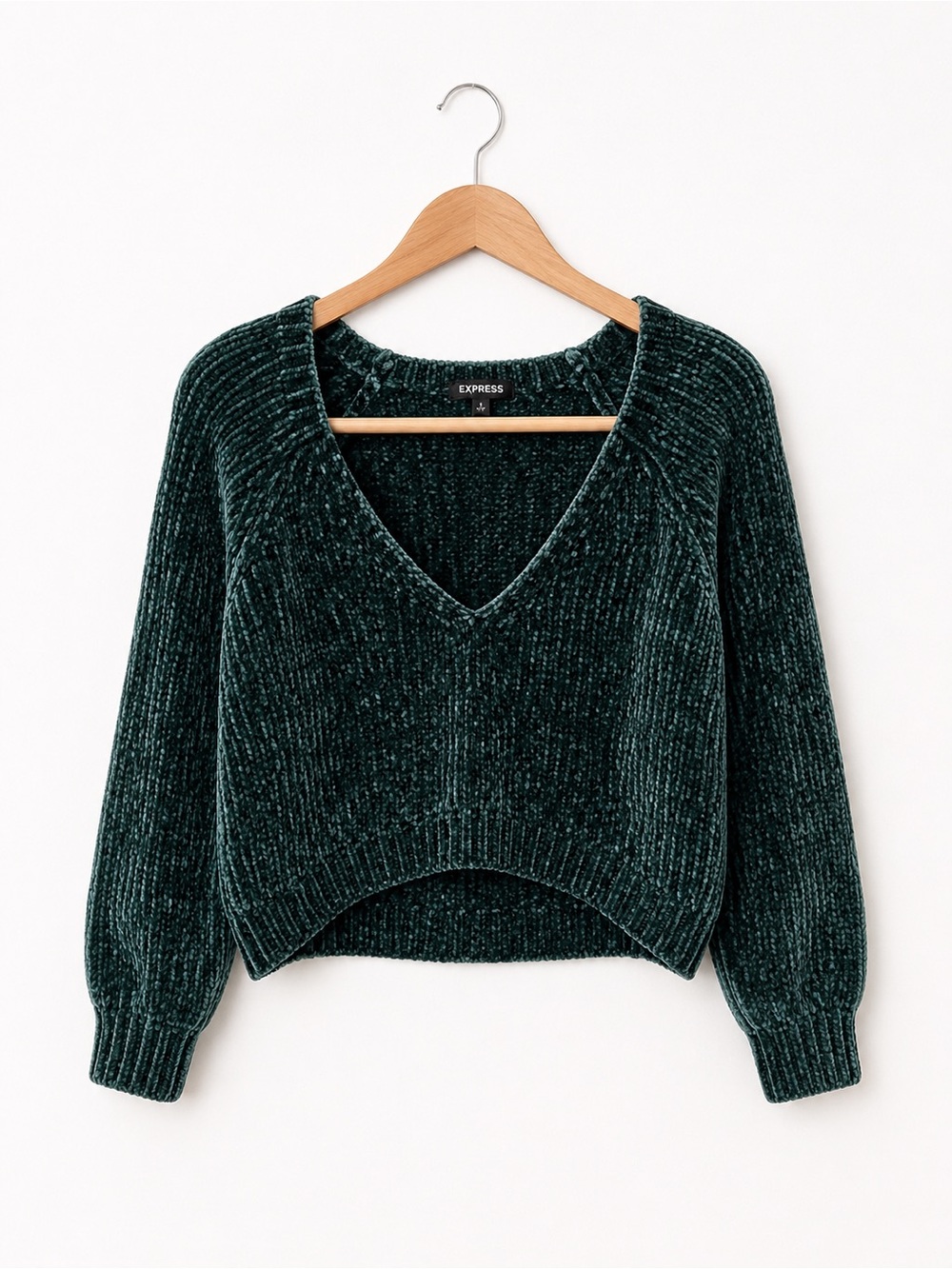 Express Women's Green Sweater XS